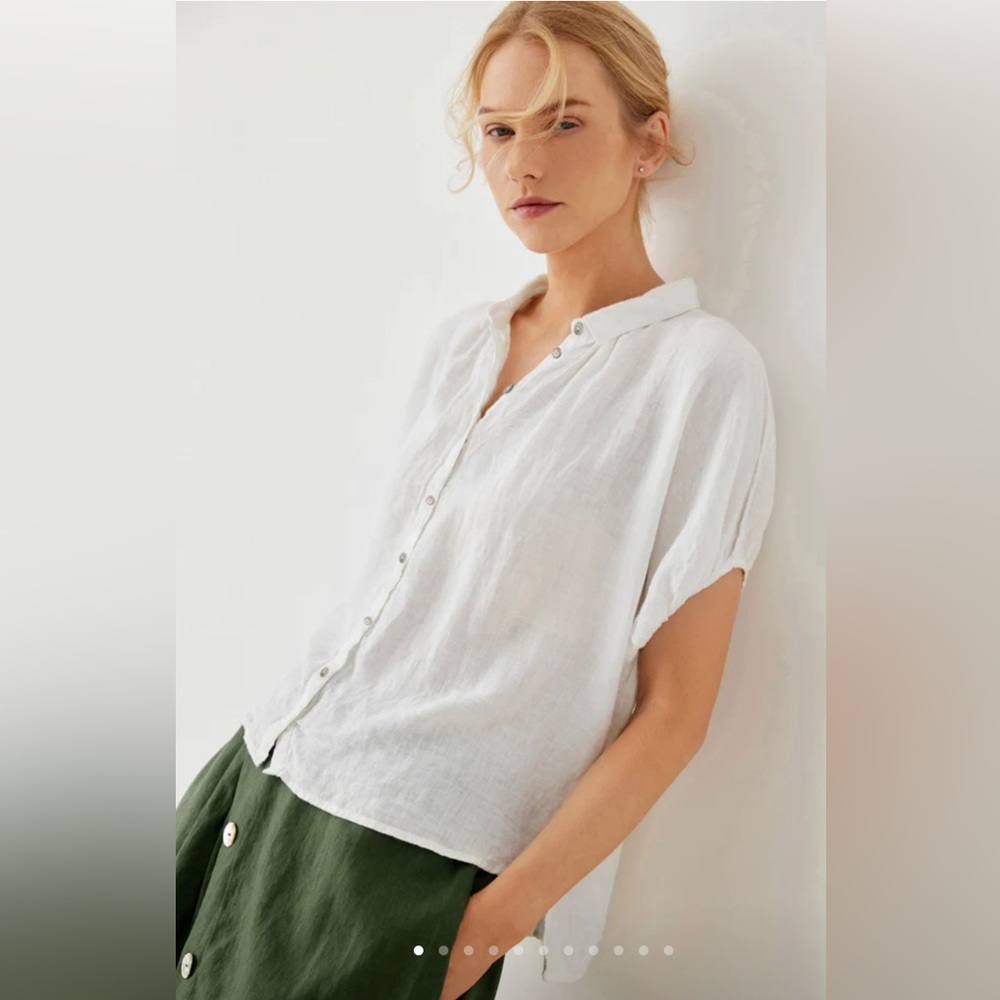 Grae Cove 100% Linen Button up Blouse